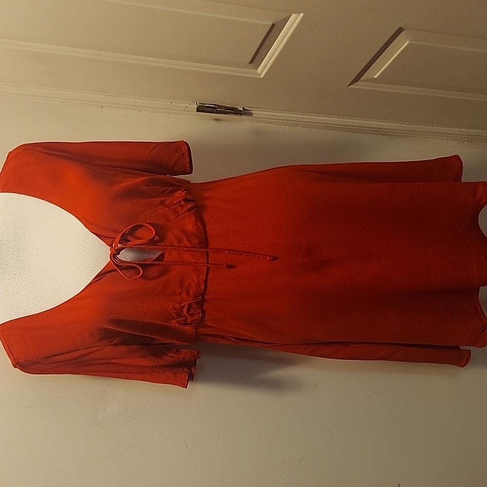 Majorelle Mini Dress V Neck Tie Large